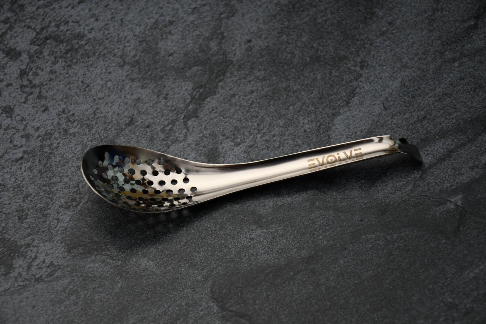 Cape Crystal Brands Stainless Steel Strainer Spoon for Spherification